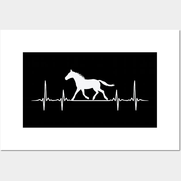 Horse Heartbeat Riding Lover Horses Girl Wall Art by Upswipe.de